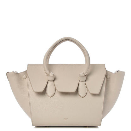 Celine Crisped Calfskin Mini Tie Knot Tote Chalk 1 of 13