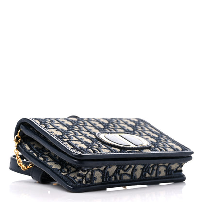 Christian Dior Oblique 30 Montaigne 2-In-1 Pouch Blue 4 of 9