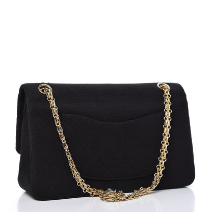 Chanel Jersey Quilted Medium Double Flap Black 3 of 10