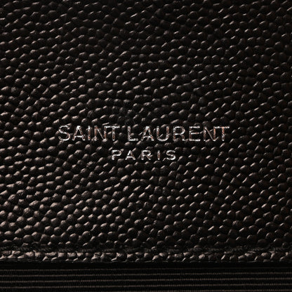 Saint Laurent Grain De Poudre Textured Mixed Matelasse Triquilt Small Monogram Satchel Black 6 of 10