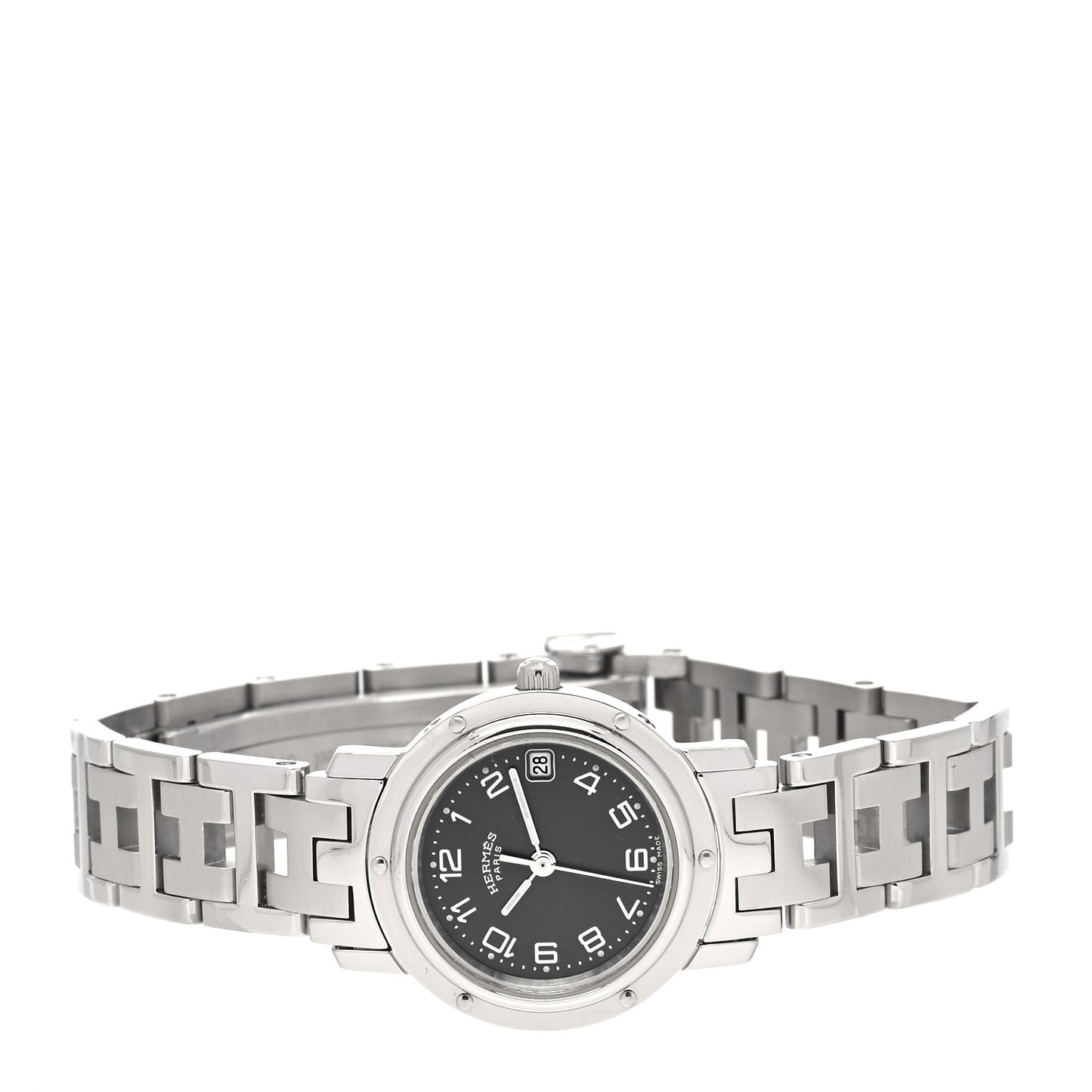 Stainless Steel 24mm Clipper Quartz Watch Black