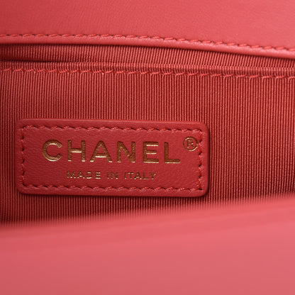 Chanel Tweed Lambskin Quilted Small Braided Jacket Boy Flap Coral 8 of 9