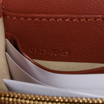 Chloe Lizard Embossed Bea Continental Flap Wallet Pink 7 of 8