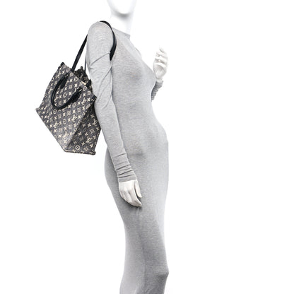 Louis Vuitton Monogram Jacquard Denim Onthego MM Black 2 of 9