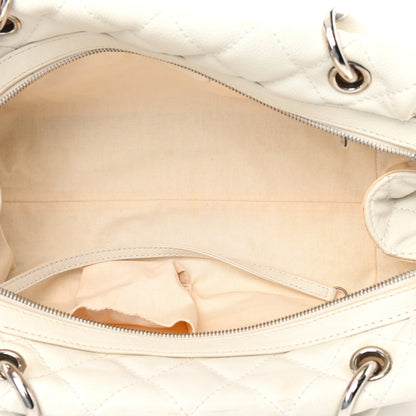 Chanel Caviar Quilted CC Timeless Bowler White 5 of 23