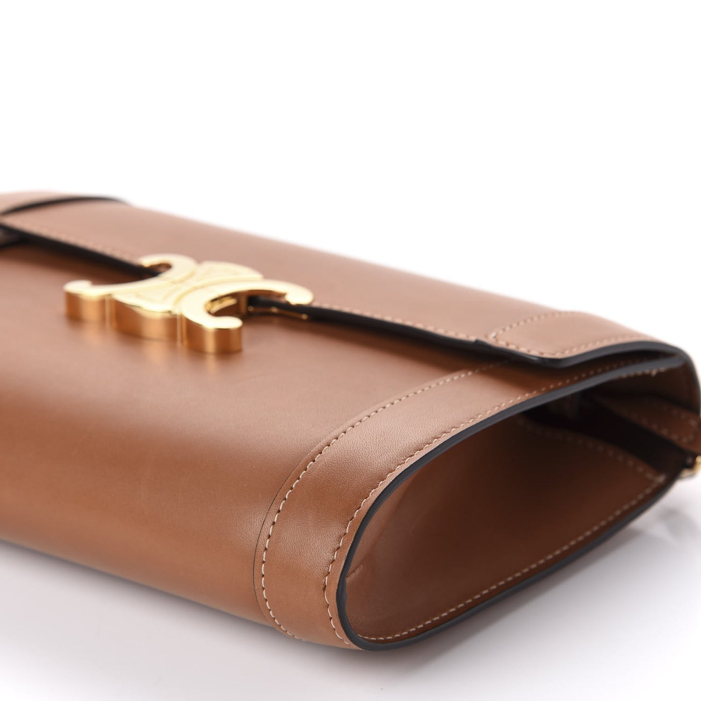 Natural Calfskin Triomphe Strap Bag Tan