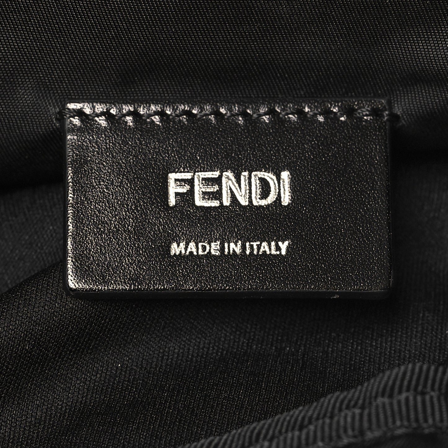 Recycled Fabric Jacquard Vitello Astro FF 1974 Small Fendiness Backpack Asfalto Black