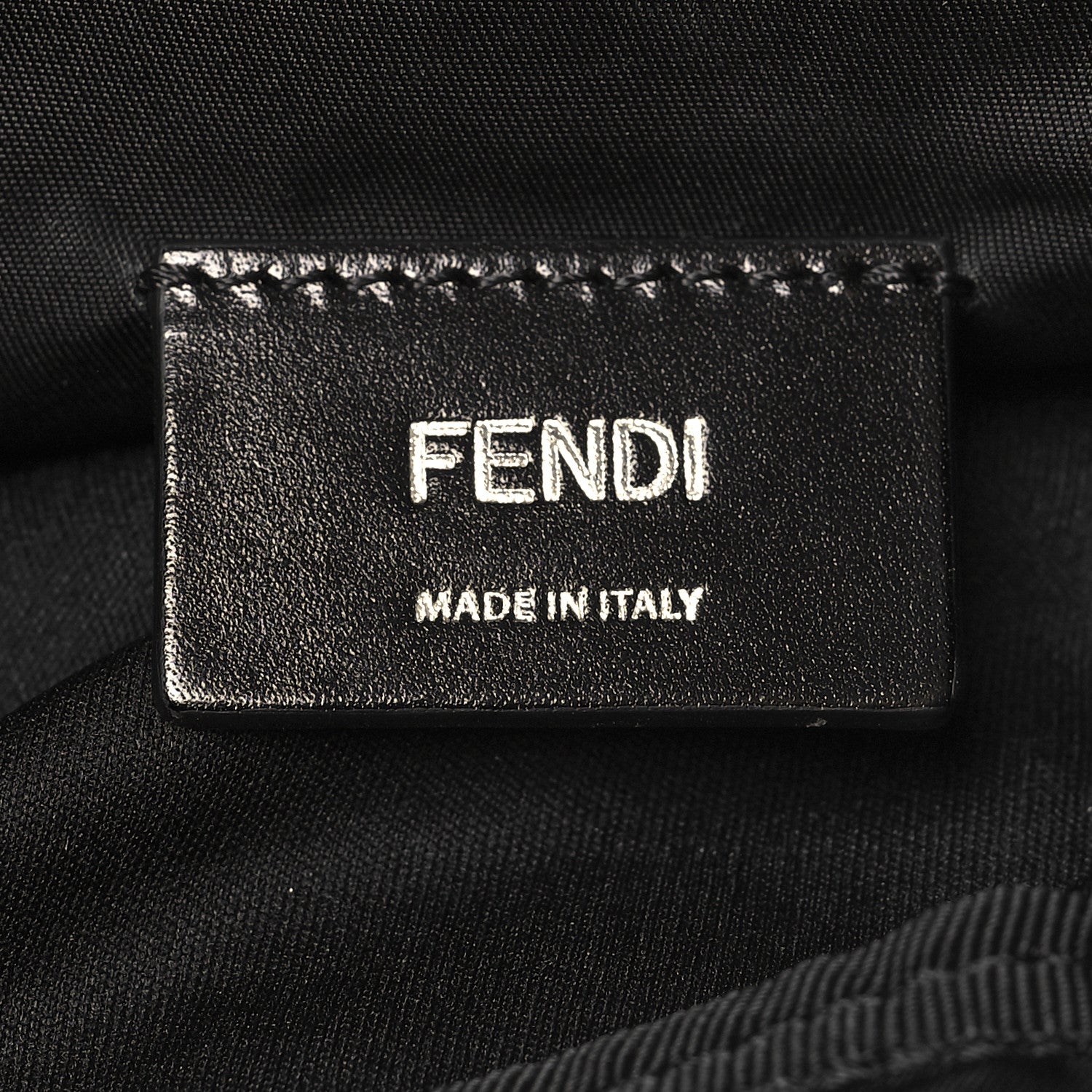 Fendi Recycled Fabric Jacquard Vitello Astro FF 1974 Small Fendiness Backpack Asfalto Black 6 of 10