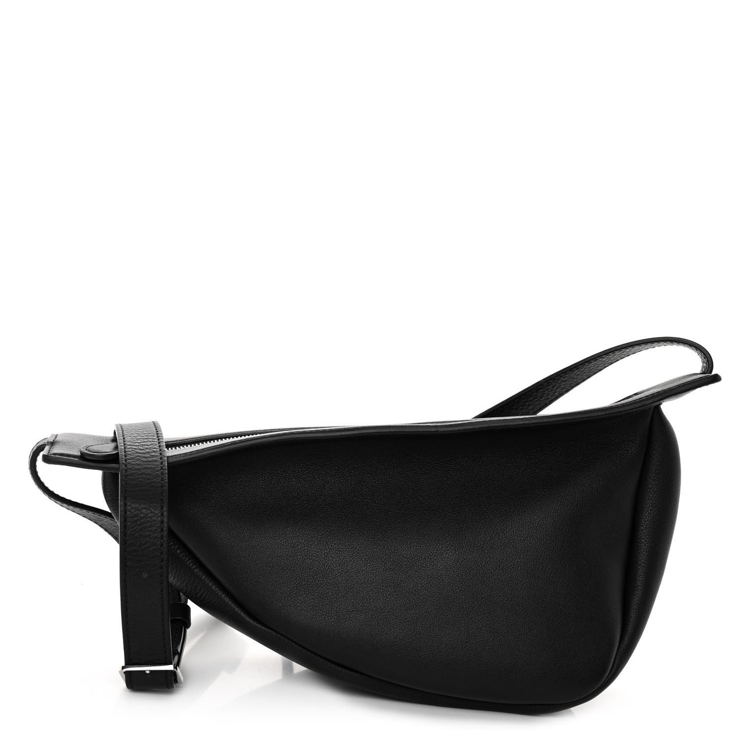 Smooth Calfskin Small Slouchy Banana Bag Black