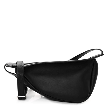 The Row Smooth Calfskin Small Slouchy Banana Bag Black 1 of 9