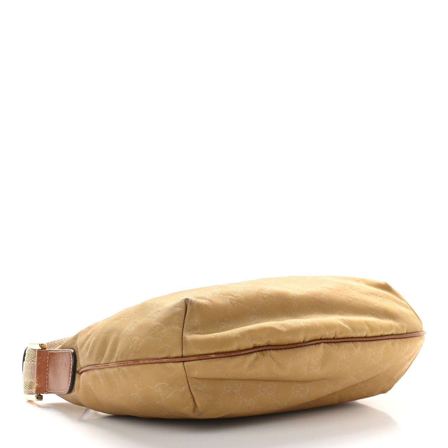 Gucci Nylon Monogram Web Medium Half Moon Hobo Beige 4 of 9