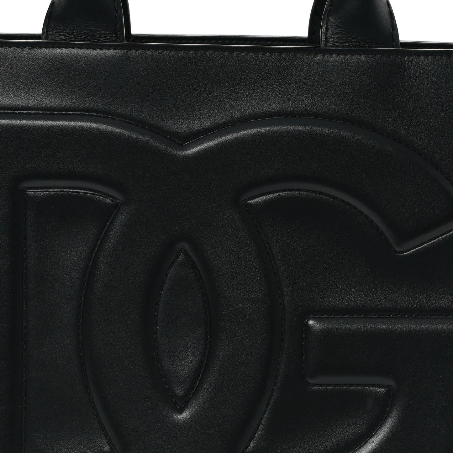 Calfskin DG Daily Shopper Tote Black