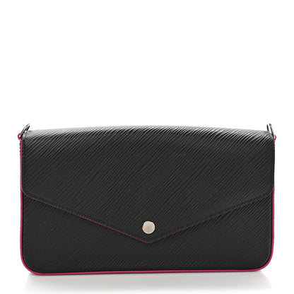 Louis Vuitton Epi Pochette Felicie Black Hot Pink 2 of 8