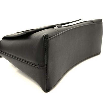 Balenciaga Semi Shiny Smooth Calfskin Monochrome Small Downtown Shoulder Bag Black 9 of 10