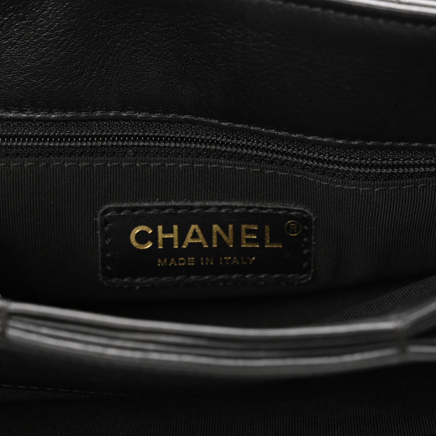 Chanel Calfskin Quilted Double Pocket Top Handle Flap Black 6 of 11