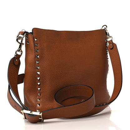 Valentino Garavani Pebbled Calfskin Small Rockstud Flip-Lock Messenger Bag Light Cuir 3 of 7