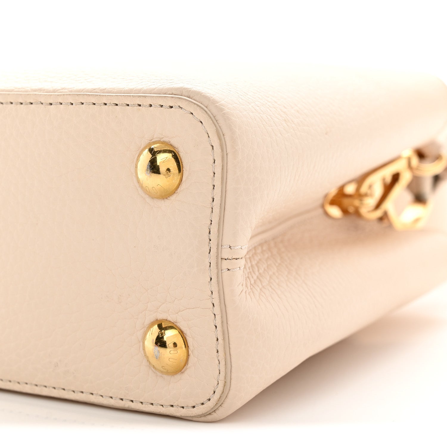 Louis Vuitton Taurillon Capucines BB Cream Beige Pearly Pink 9 of 10