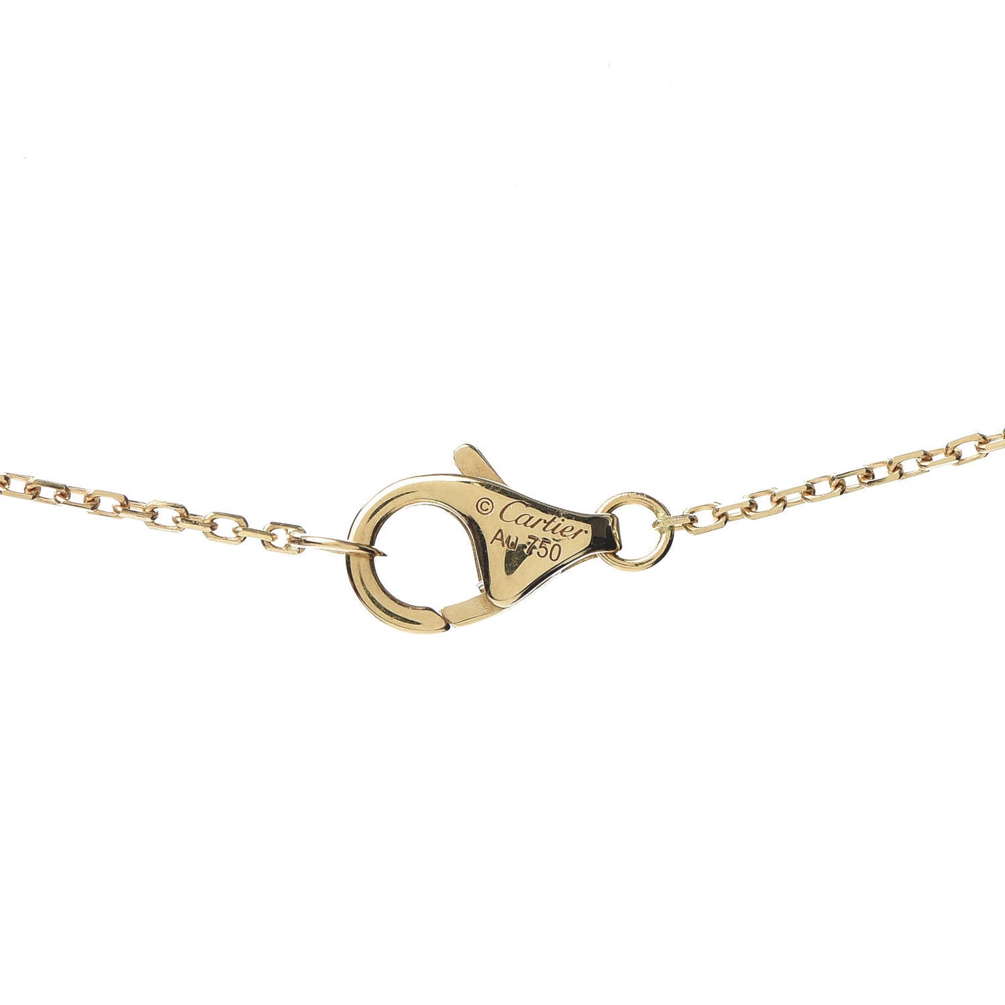 18K Yellow Gold Diamond Chrysoprase XS Amulette de Cartier Pendant Necklace