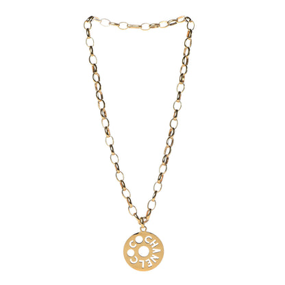 Chanel Oversized Coco Pendant Necklace Gold 3 of 6
