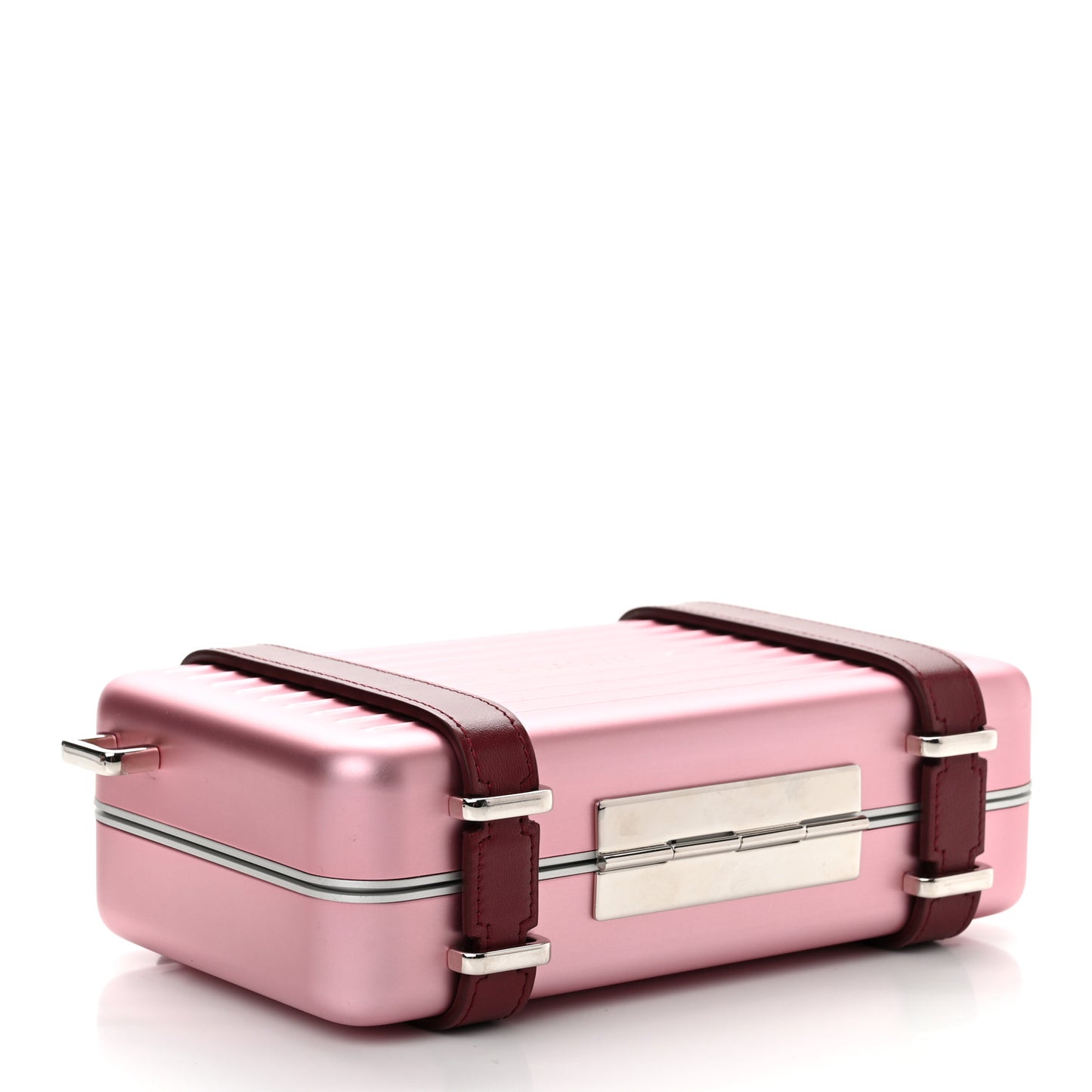 X RIMOWA Aluminum Personal Clutch On Strap Rose