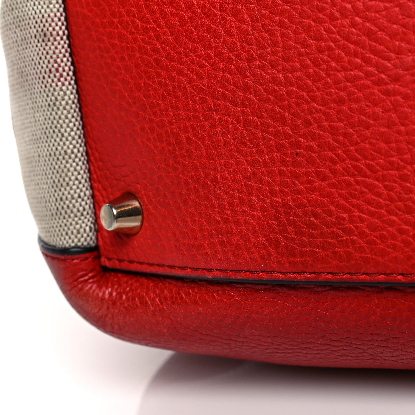 Grainy Calfskin House Check Small Maidstone Red