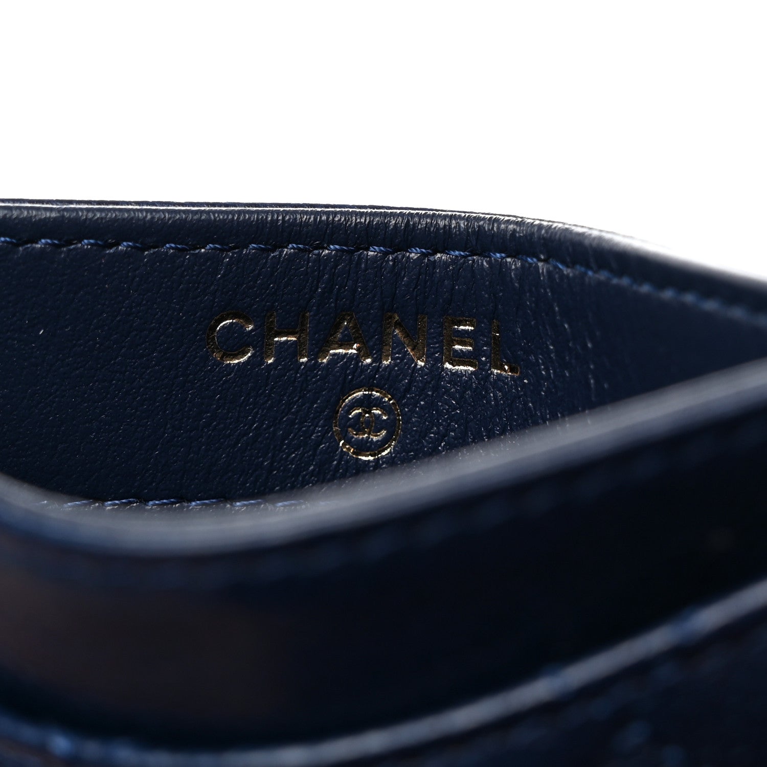 Chanel Caviar Quilted Card Holder Navy 7 of 9
