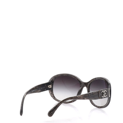 Chanel CC Tweed Turnlock Sunglasses 5235-Q Black 4 of 8