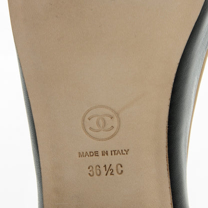 Chanel Lambskin CC Loafers 36.5 Black 6 of 7
