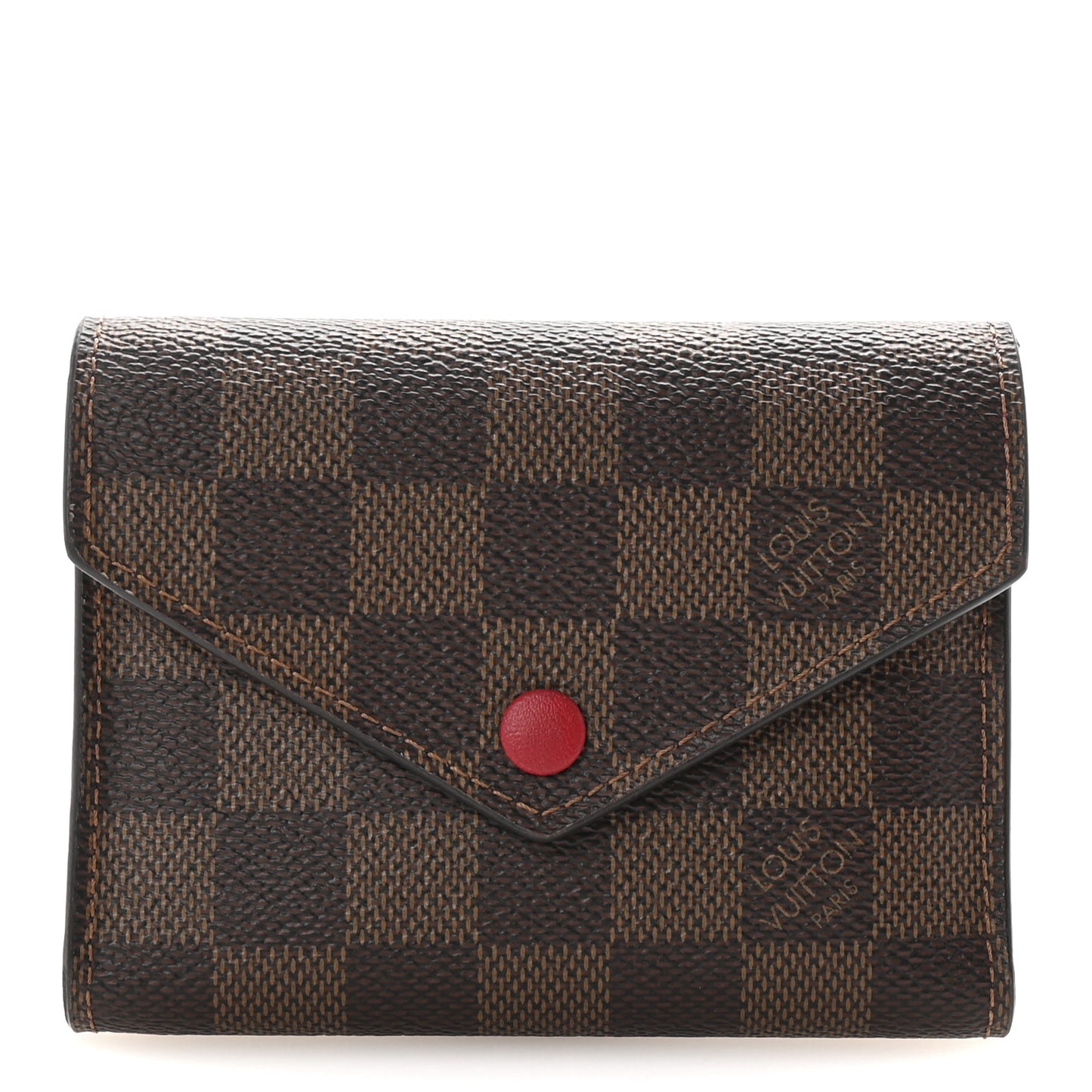 Damier Ebene Victorine Wallet Red