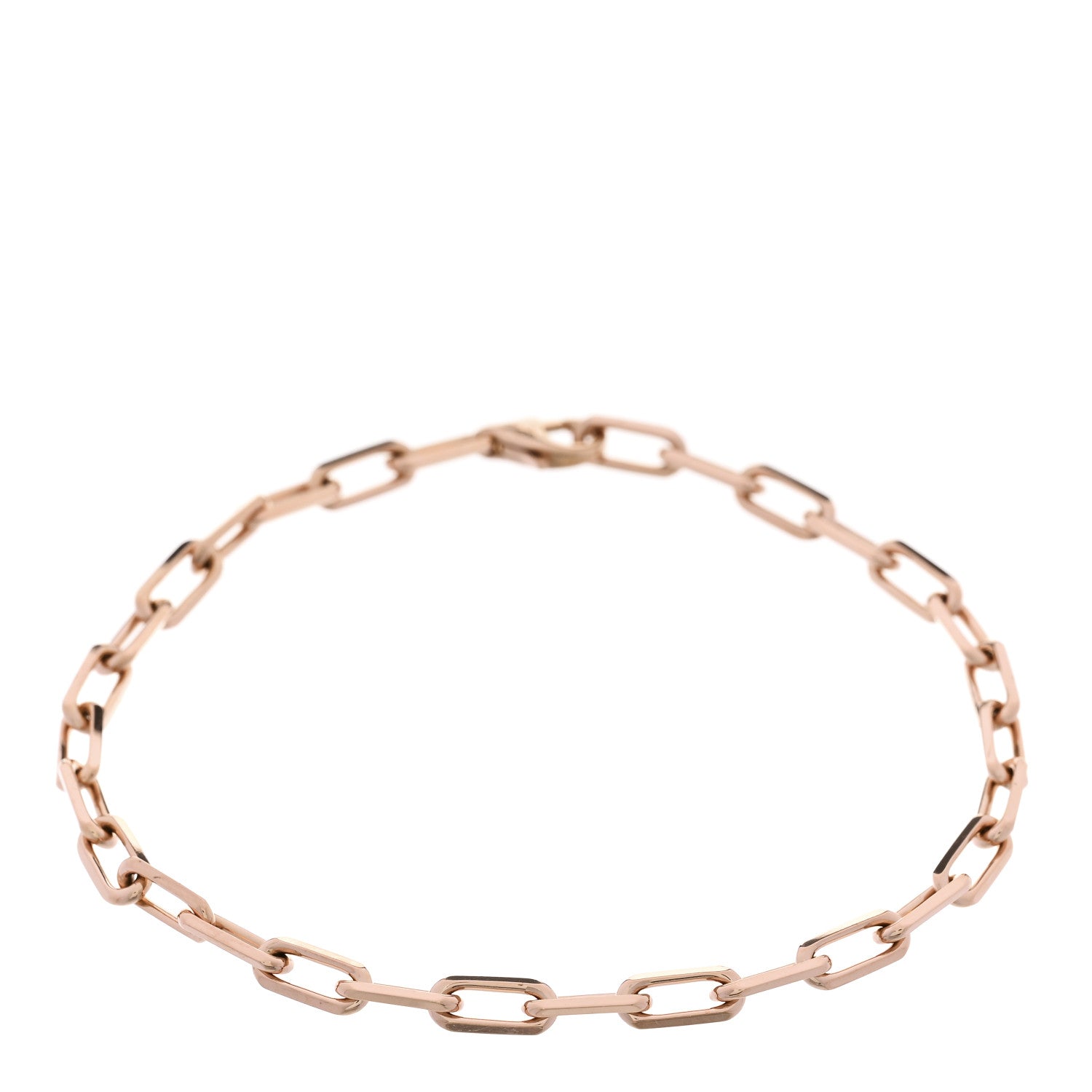 Cartier 18K Pink Gold Small Santos de Cartier Link Chain Bracelet 1 of 5