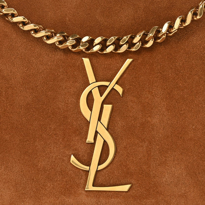 Saint Laurent Smooth Calfskin Suede Medium Reversible Monogram Kate Satchel Light Ochre 7 of 16