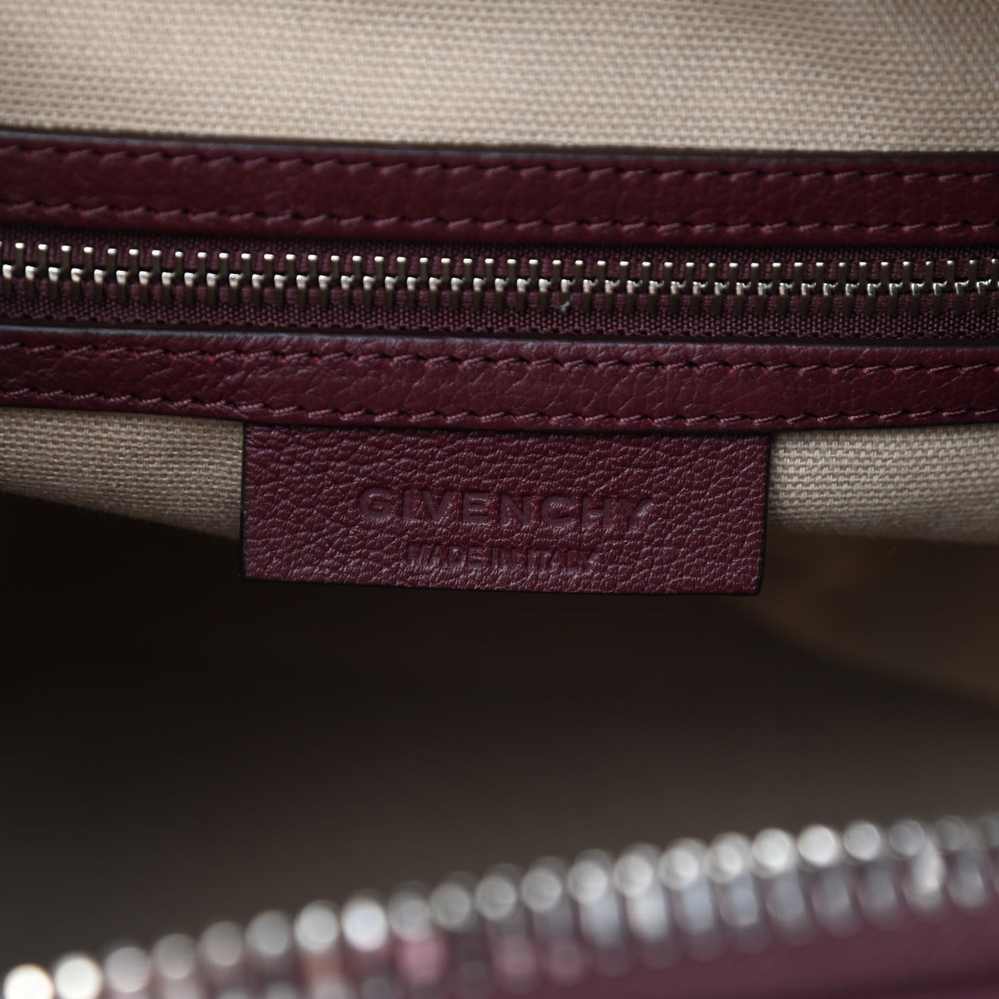 Sugar Goatskin Mini Tri-Color Antigona Burgundy Pink White