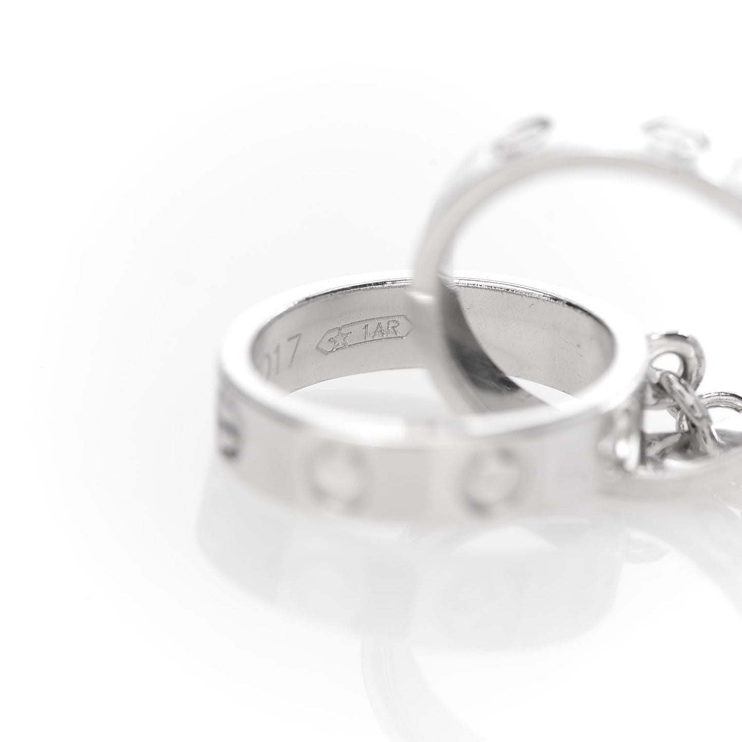 18K White Gold Interlocking LOVE Bracelet