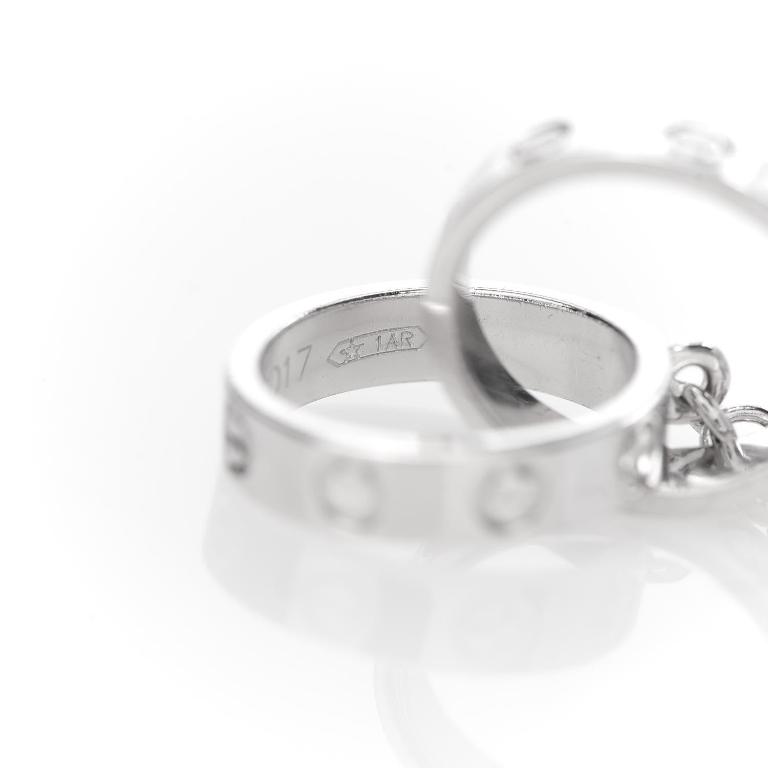 Cartier 18K White Gold Interlocking LOVE Bracelet 7 of 7