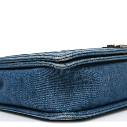 Chanel Denim Quilted Large Boy Flap Blue 8 of 9