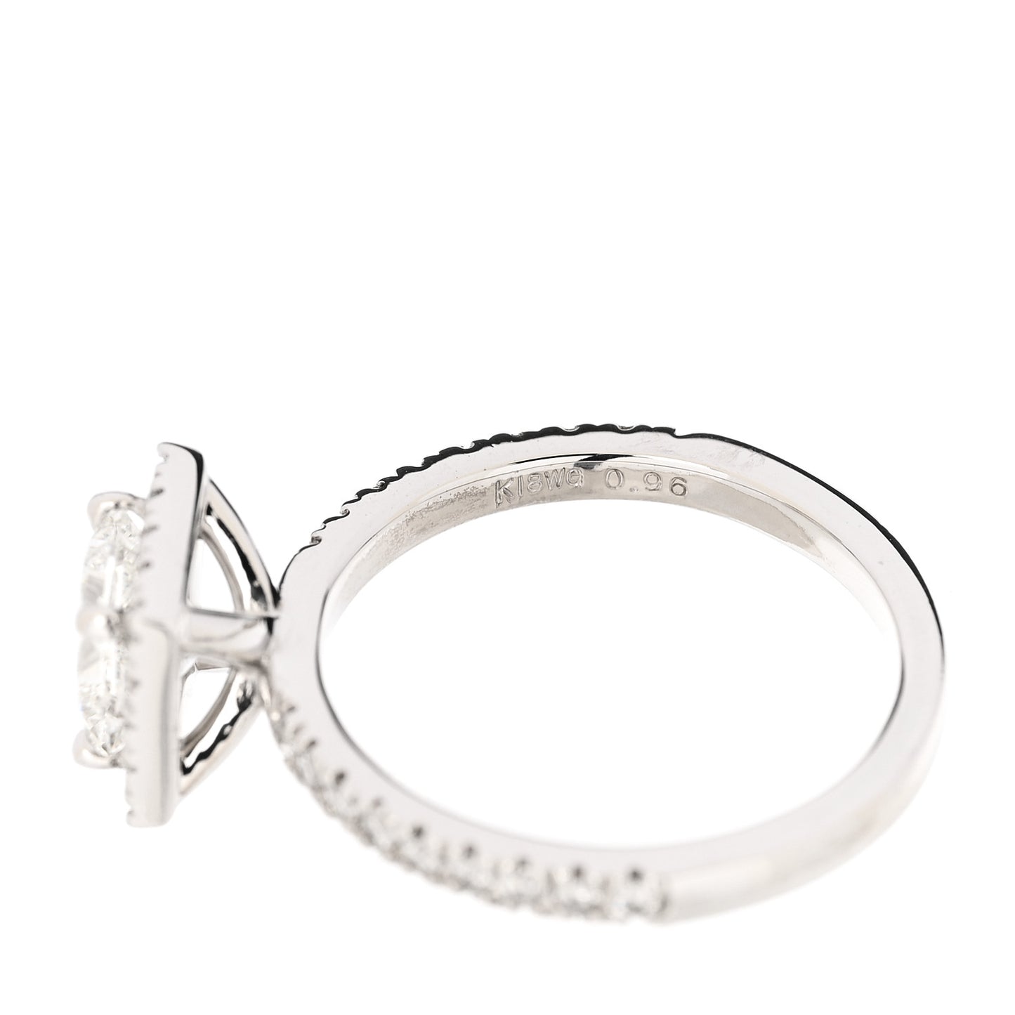 18K White Gold Diamond .96ctw Princess Cut Engagement Ring  52 6