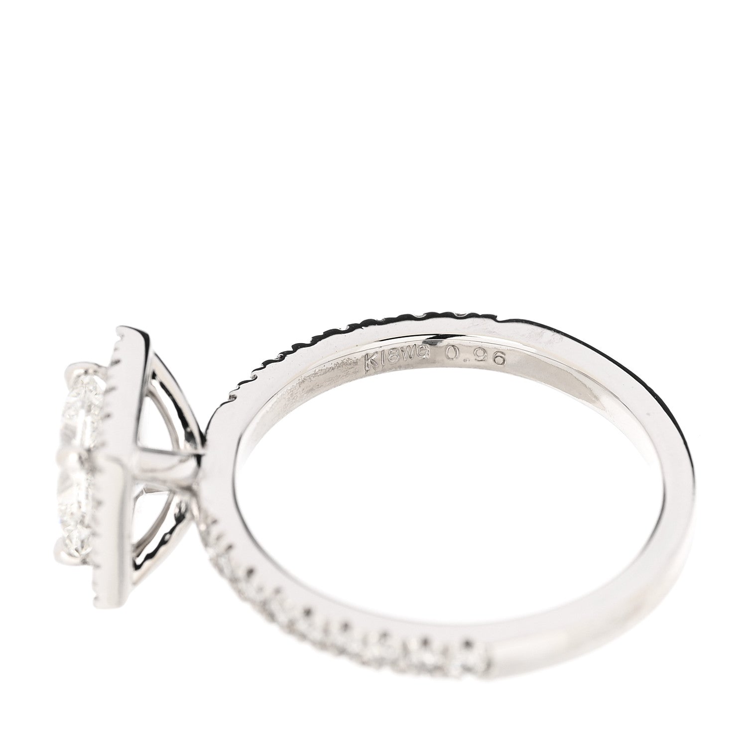 Parker & West by FASHIONPHILE 18K White Gold Diamond .96ctw Princess Cut Engagement Ring  52 6 9 of 10