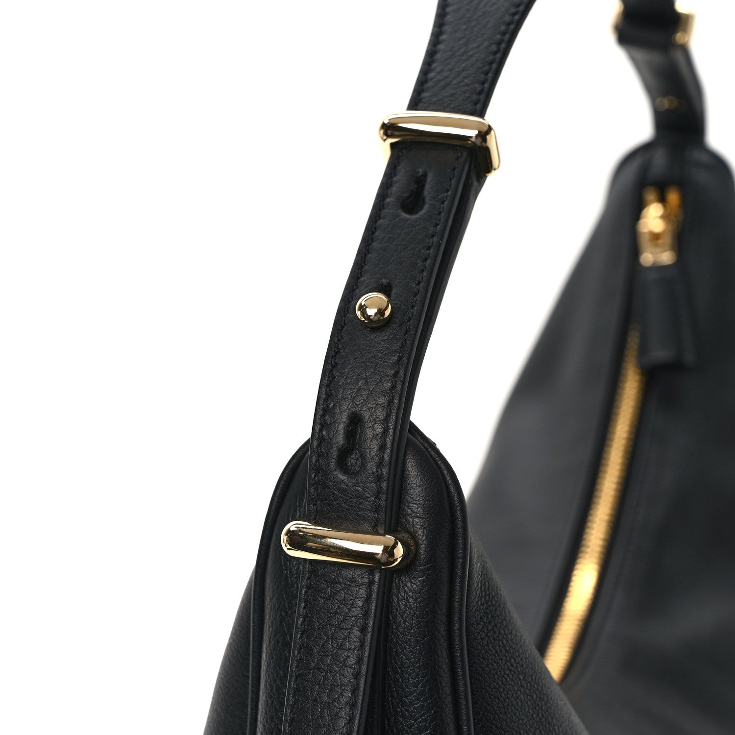 Prada Soft Calfskin Arque Shoulder Bag Black 11 of 11