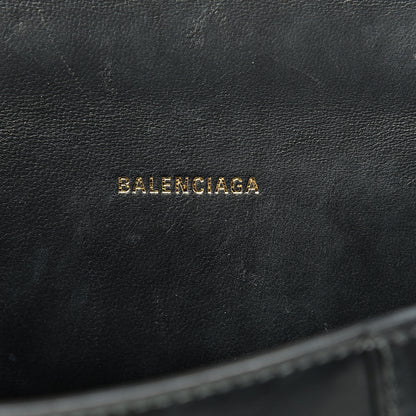 Balenciaga Shiny Box Calfskin Hourglass Top Handle Bag XS Black 5 of 14