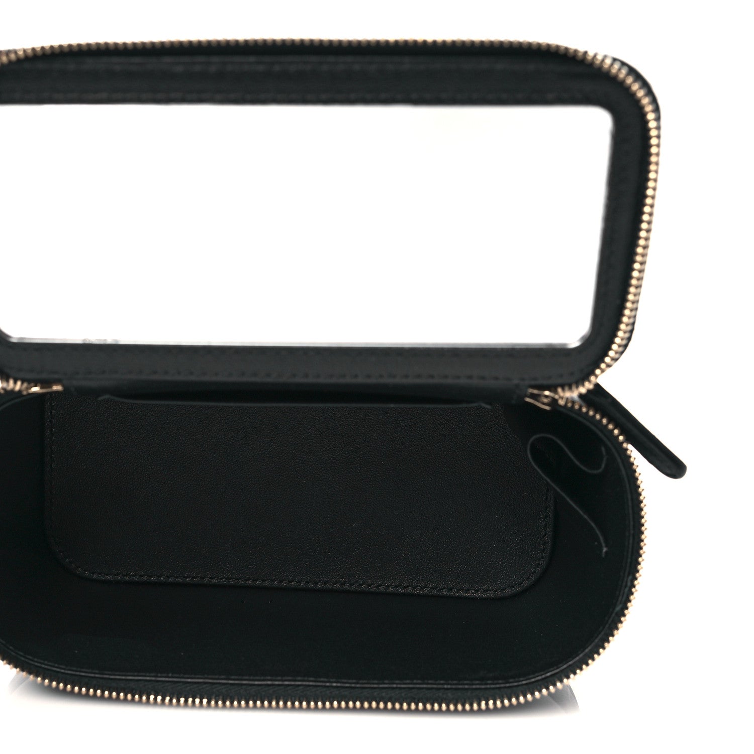 Chanel Lambskin Quilted Small Top Handle Vanity Case With Chain Black 5 of 10
