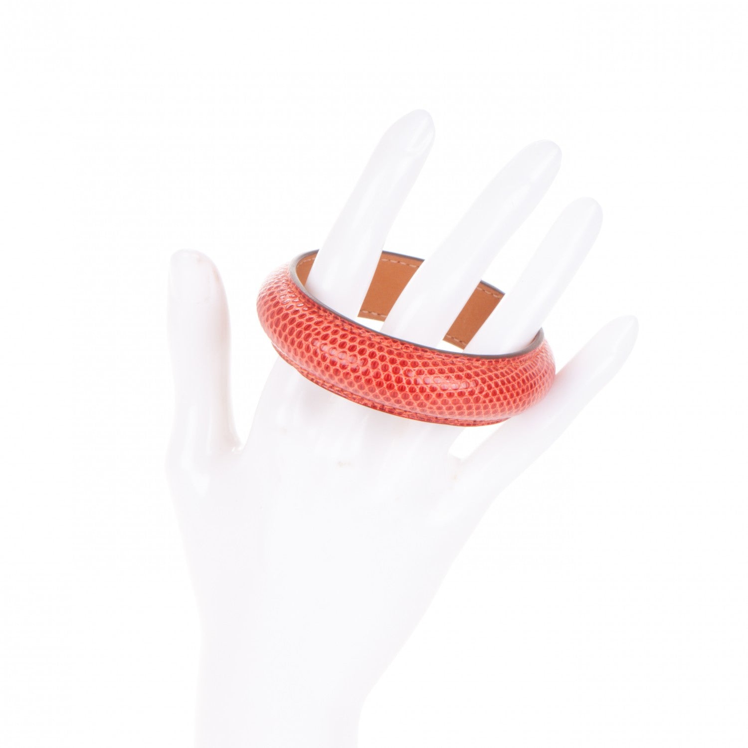 Hermes Lizard Small Astral Bracelet S Sanguine 2 of 5