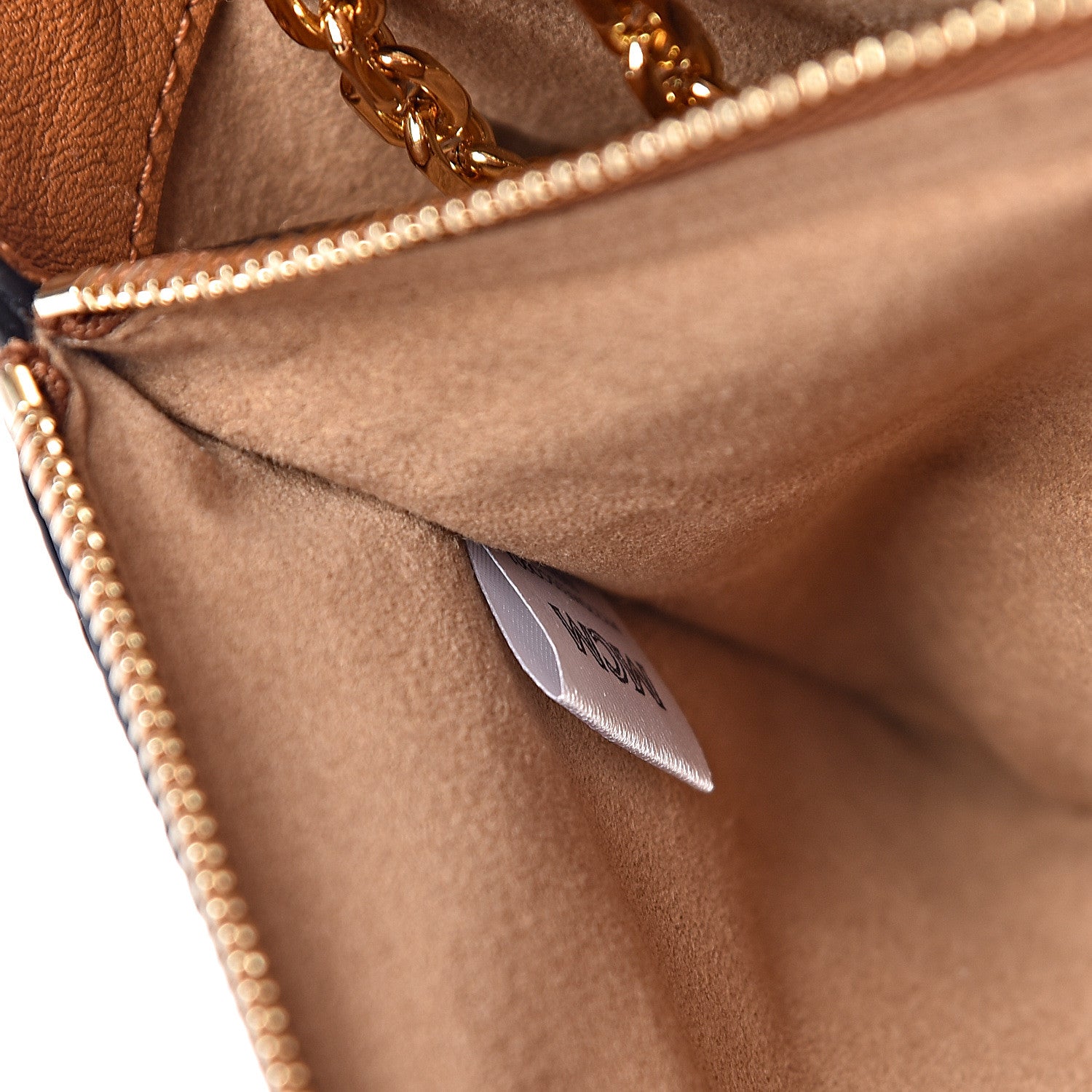 MCM Visetos Small Millie Crossbody Bag Cognac 7 of 9
