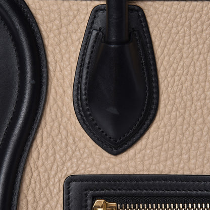 Celine Drummed Calfskin Nubuck Micro Tri-Color Luggage Antarctic 9 of 11