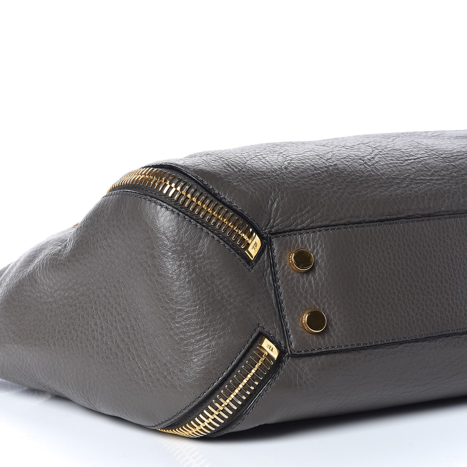 Tom Ford Grained Calfskin Sedgwick Medium Zipper Tote Graphite 11 of 16