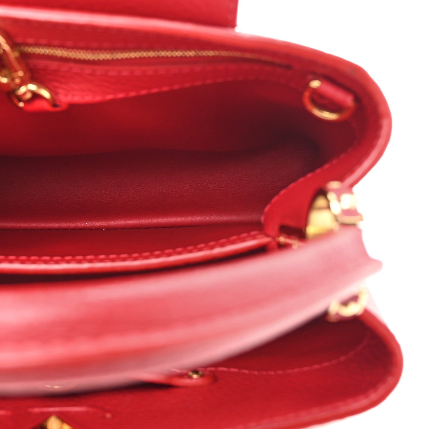 Louis Vuitton Taurillon Capucines BB Scarlet Red 6 of 11