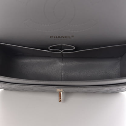 Chanel Caviar Quilted Jumbo Double Flap Grey 5 of 11