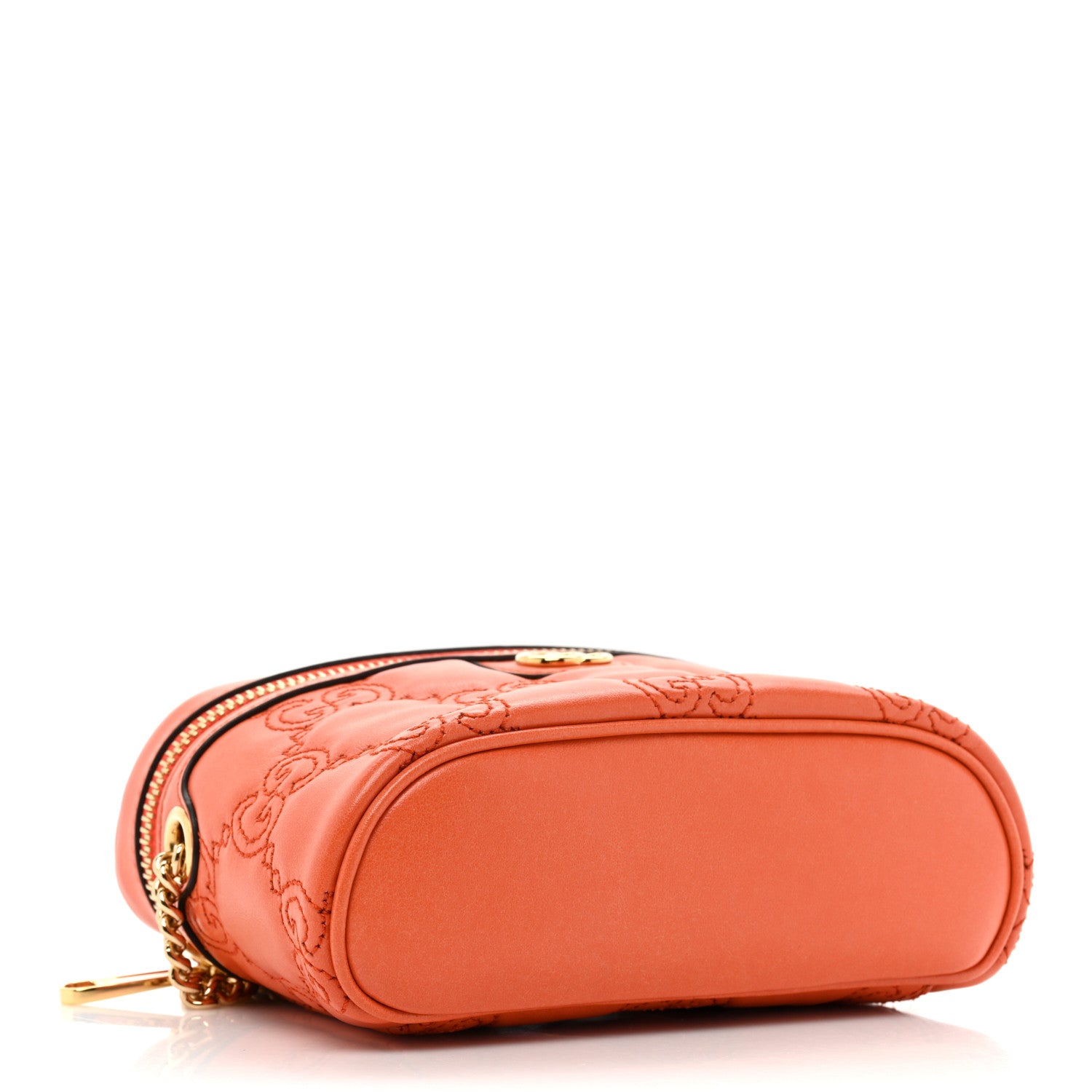 Gucci Calfskin GG Matelasse Mini Top Handle Bag Deep Orange 4 of 9