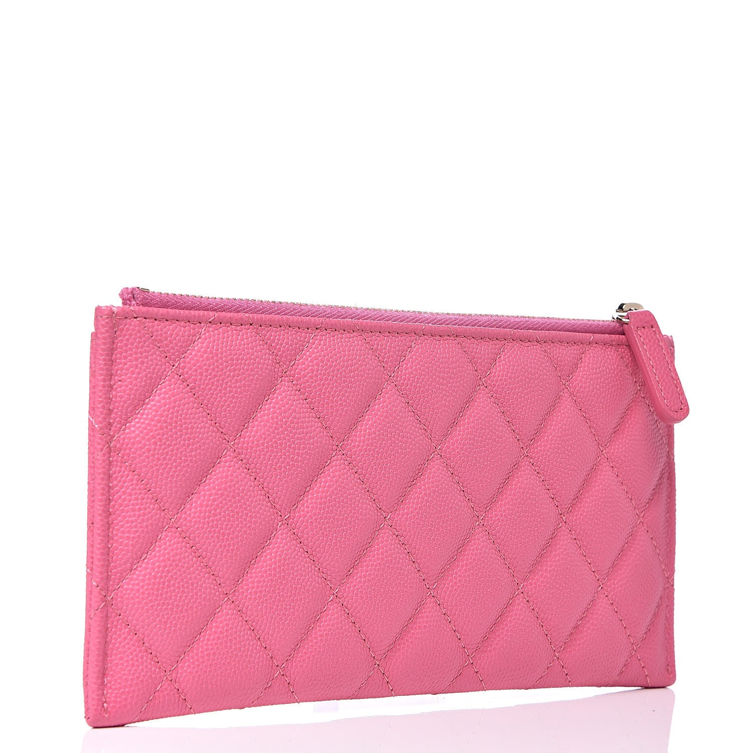 Chanel Caviar Quilted Classic Zip Pouch Pink 3 of 8