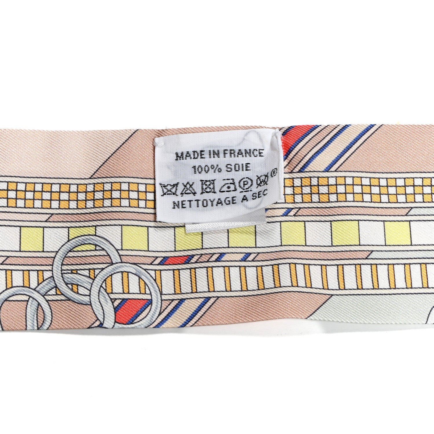Hermes Silk Brides et Gris Twilly Rose Poudre Bleu Gris 3 of 5