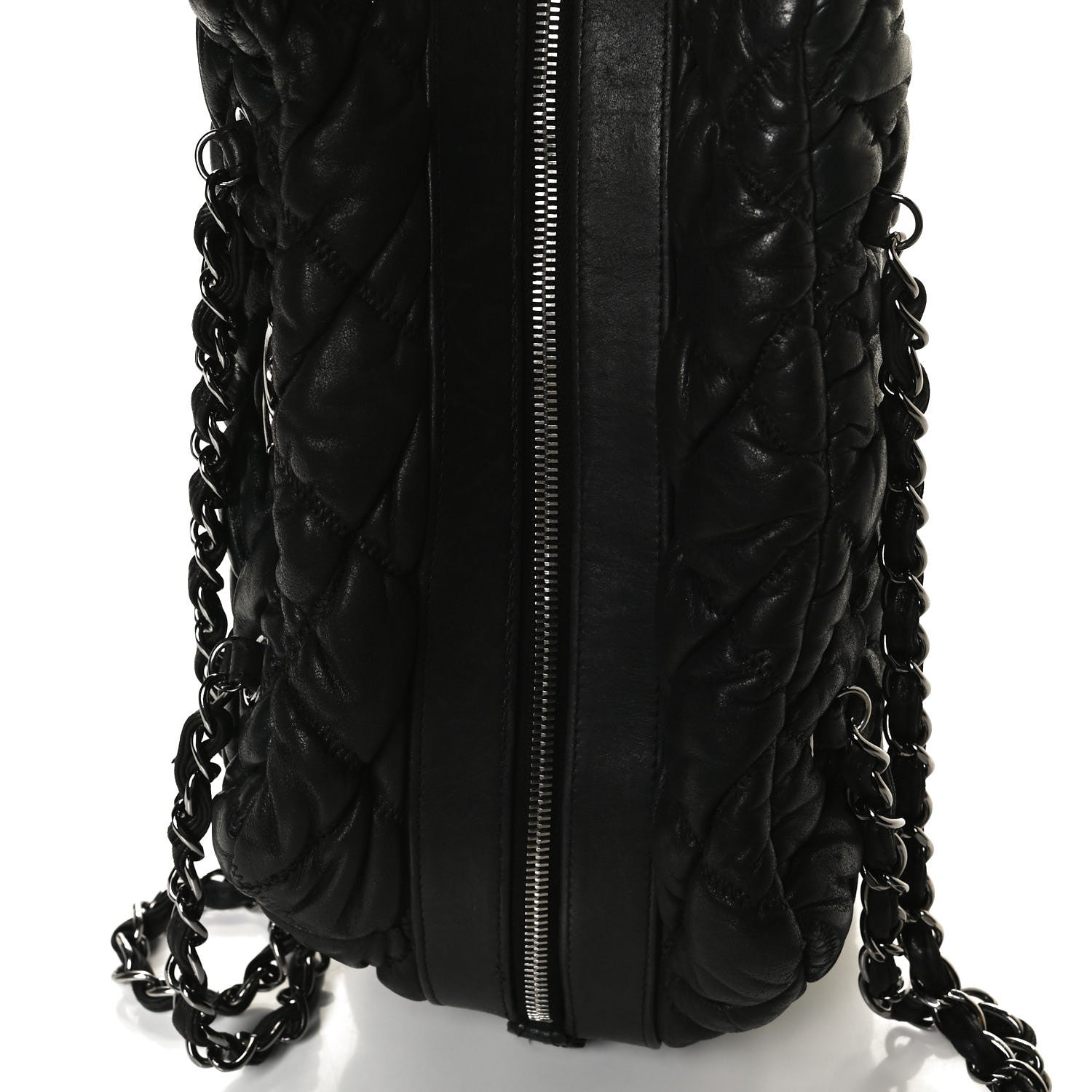 Chanel Calfskin Bubble Quilt Bowler Black 25 of 27